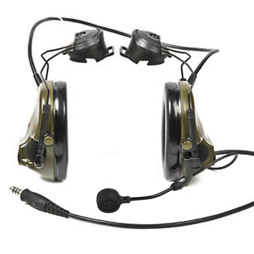 3M™ Peltor™ ComTac VI NIB Auriculares verdes - Entrada MI , Cable OTAN